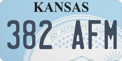 KS license plate 382AFM