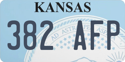 KS license plate 382AFP