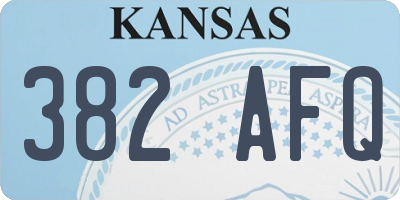 KS license plate 382AFQ