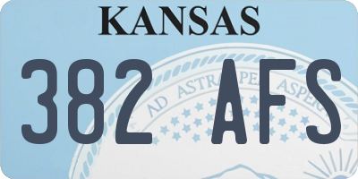 KS license plate 382AFS