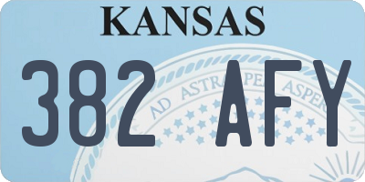 KS license plate 382AFY