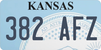 KS license plate 382AFZ