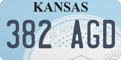 KS license plate 382AGD