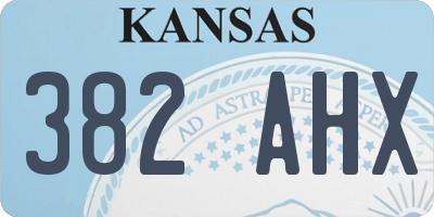 KS license plate 382AHX