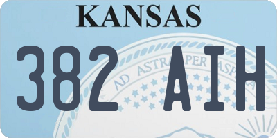 KS license plate 382AIH