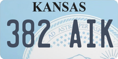 KS license plate 382AIK