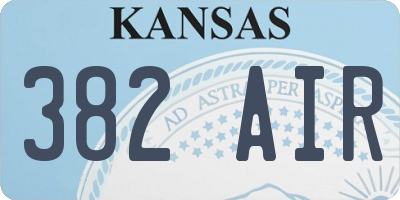 KS license plate 382AIR