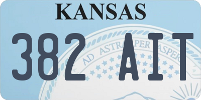 KS license plate 382AIT