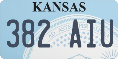 KS license plate 382AIU