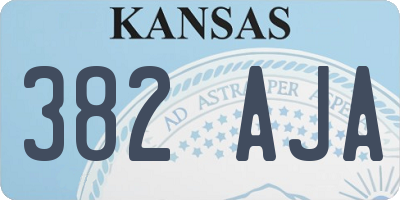 KS license plate 382AJA