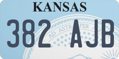 KS license plate 382AJB
