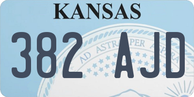 KS license plate 382AJD