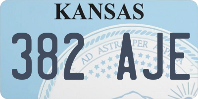 KS license plate 382AJE