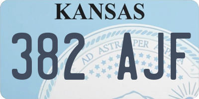 KS license plate 382AJF