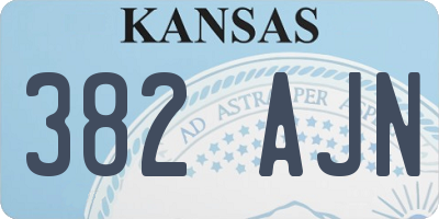 KS license plate 382AJN