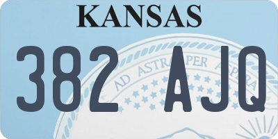 KS license plate 382AJQ