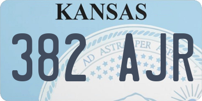 KS license plate 382AJR