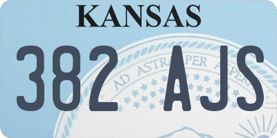 KS license plate 382AJS