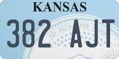 KS license plate 382AJT