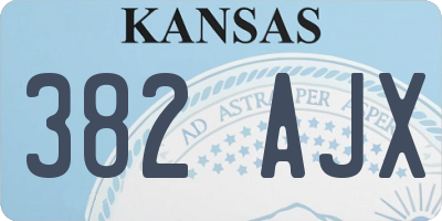 KS license plate 382AJX