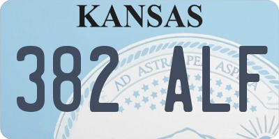 KS license plate 382ALF