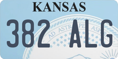 KS license plate 382ALG