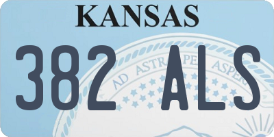 KS license plate 382ALS