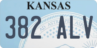KS license plate 382ALV