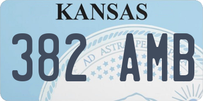 KS license plate 382AMB