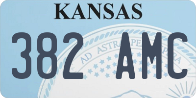 KS license plate 382AMC