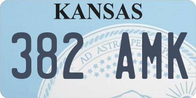 KS license plate 382AMK