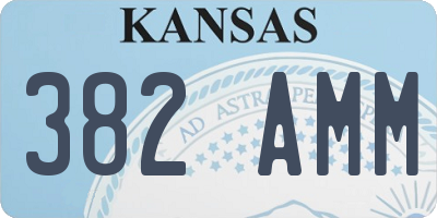 KS license plate 382AMM