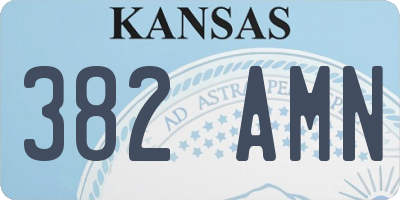 KS license plate 382AMN