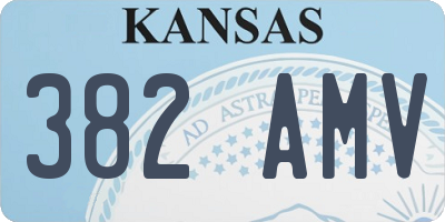 KS license plate 382AMV