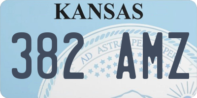 KS license plate 382AMZ