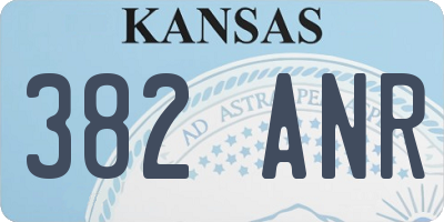 KS license plate 382ANR