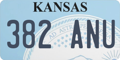 KS license plate 382ANU