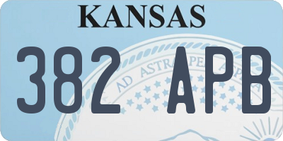 KS license plate 382APB