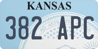 KS license plate 382APC