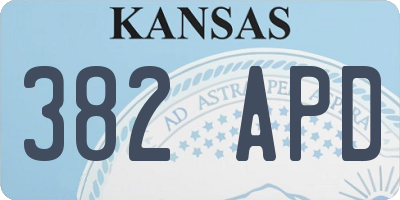 KS license plate 382APD