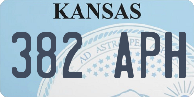 KS license plate 382APH