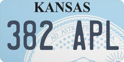 KS license plate 382APL