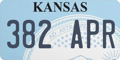 KS license plate 382APR