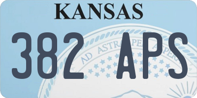 KS license plate 382APS