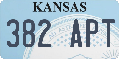 KS license plate 382APT