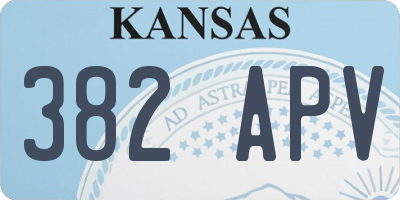 KS license plate 382APV