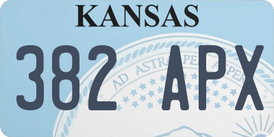 KS license plate 382APX