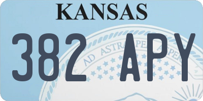 KS license plate 382APY