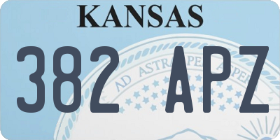 KS license plate 382APZ