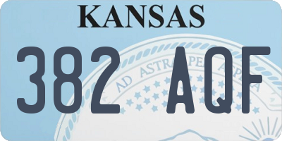 KS license plate 382AQF